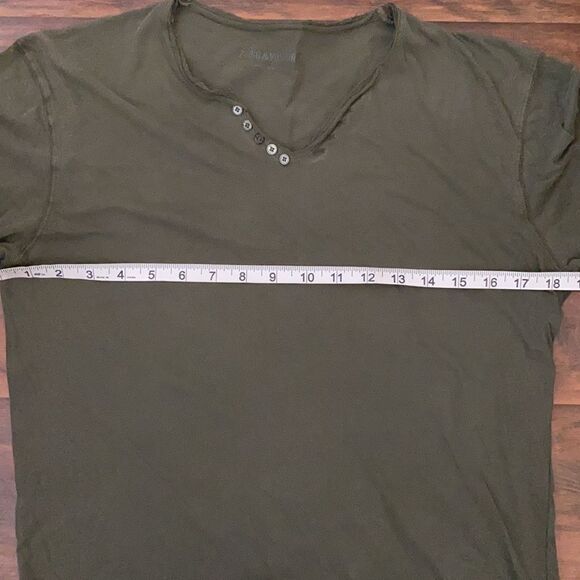 Zadig & Voltaire Green Distressed Casual Pullover Nirvana Long Sleeve Shirt - Picture 5 of 11